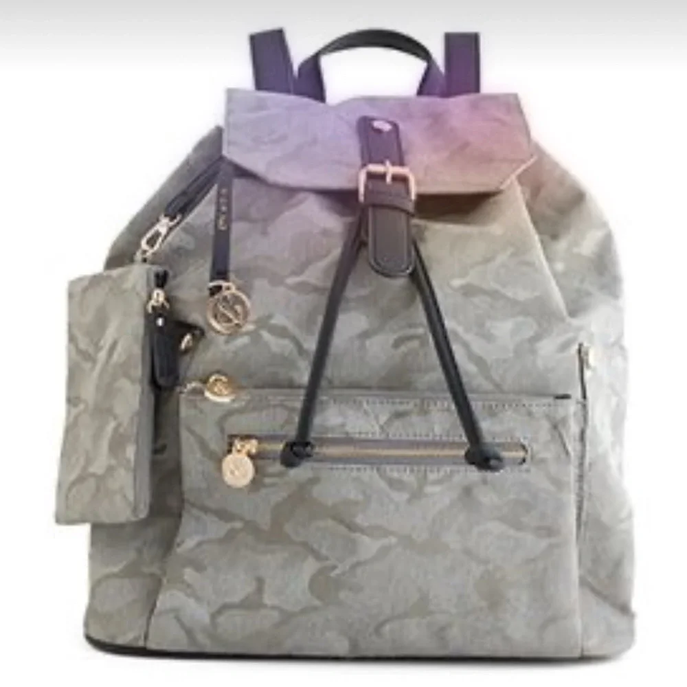 Camouflage Backpack with Black Accents